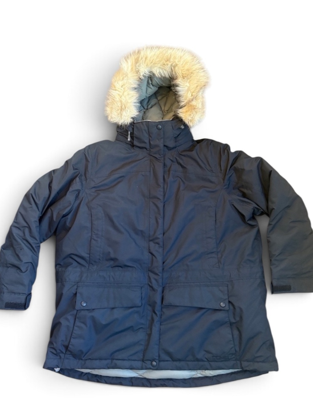 L.L. Bean Down Puffer Parka Men’s 2X Black Faux Fur Trim